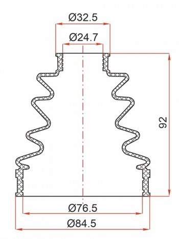 369 р. Пыльник шруса внутренний TOYOTA GAIA 98-02SSANGYONG ACTYON 06-REXTON 01-18 SAT ST-105-0061  с доставкой в г. Пермь. Увеличить фотографию 1