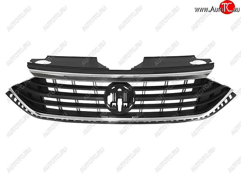 4 699 р. Решетка радиатора SAT Volkswagen Polo Mk6 лифтбек (2020-2022) (молдинг хром)  с доставкой в г. Пермь