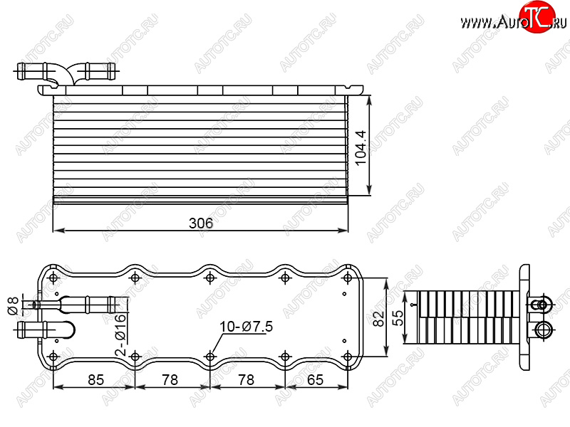4 399 р. Интеркулер AUDI A1 12-18A3 13-A4 15-SKODA OCTAVIA 12-RAPID 15-VOLKSWAGEN POLO 16- SAT ST-211-0013  с доставкой в г. Пермь