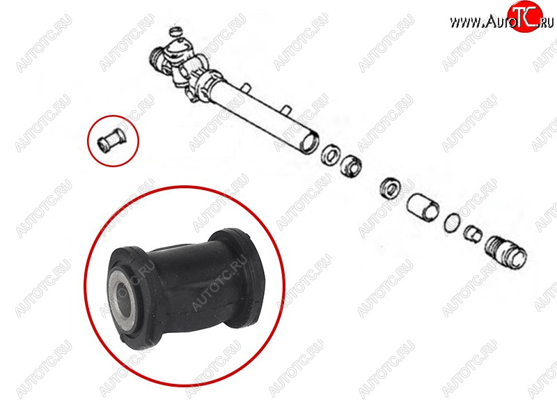 499 р. Втулка рулевой рейки Toyota Crown 95-07  Mark II (X100) 96-00  Lexus IS 98-05  Toyota Altezza 98- SAT ST-45516-30020B  с доставкой в г. Пермь