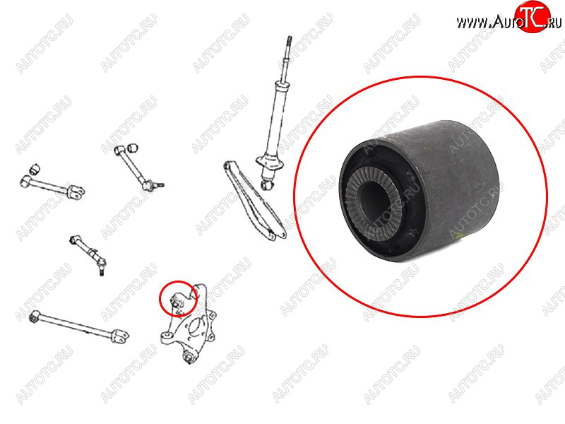 379 р. Сайлентблок Toyota Crown 03-12  Lexus GS 05-12  Toyota Crown Majesta 04-09  Mark X 04-09 SAT ST-48725-0N010  с доставкой в г. Пермь