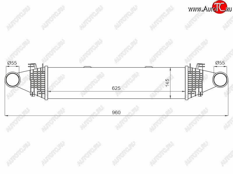 8 799 р. Интеркулер MERCEDES BENZ C-CLASS W204 06-14E-CLASS W212 09-GLK X204 08- SAT ST-A2045000200  с доставкой в г. Пермь