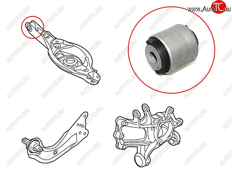 559 р. Сайлентблок заднего поперечного рычага (под пружин) MAZDA 6 12-CX-5 11-MAZDA 3 13- SAT ST-GHP9-28-350B  с доставкой в г. Пермь