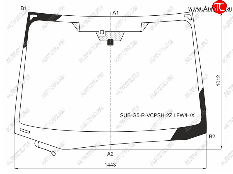 12 399 р. Стекло лобовое (Обогрев щеток Две камеры Датчик дождя) Subaru Impreza 16-19  Crosstrek 17- XYG SUB-G5-R-VCPSH-2Z LFW/H/X  с доставкой в г. Пермь