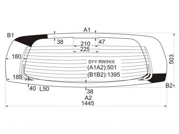 11 199 р. Стекло заднее (Цвет зеленый Обогрев) Honda Freed 08-16  Freed Spike 10-16 XYG SYY RW/H/X  с доставкой в г. Пермь. Увеличить фотографию 1