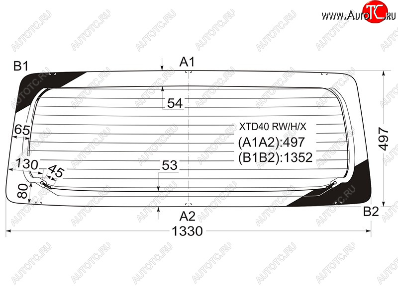 6 999 р. Стекло заднее (Цвет зеленый Обогрев) Daihatsu Grand Max 07-19  Toyota Lite Ace 08-20  Town Ace 08 XYG XTD40 RW/H/X  с доставкой в г. Пермь