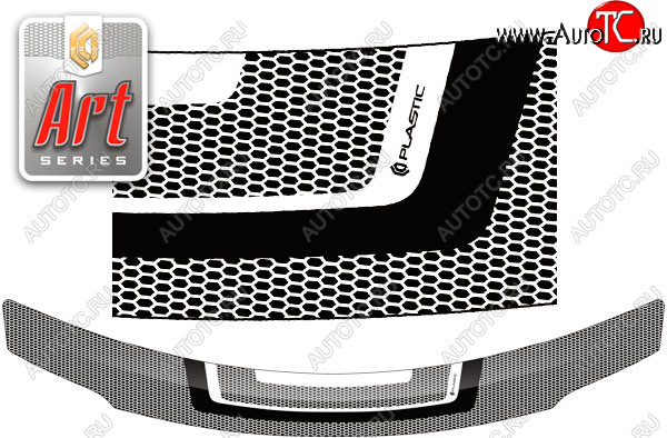 2 199 р. Дефлектор капота CA-Plastic  Nissan Serena  C26 (2010-2013) минивэн дорестайлинг (Серия Art серебро)  с доставкой в г. Пермь