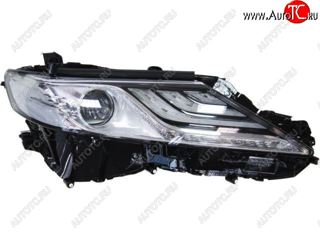0 р. Правая фара (3 диодные полоски) CHINA  Toyota Camry  XV70 (2017-2021) дорестайлинг  с доставкой в г. Пермь