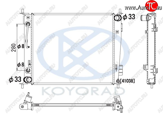 4 549 р. SOUL 10- РАДИАТОР ОХЛАЖДЕН 1.6 AT BodyParts kasol10-911  с доставкой в г. Пермь