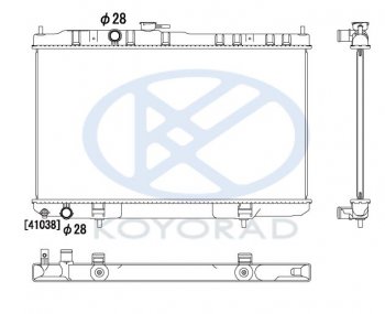 4 849 р. ALMERA CLASSIC РАДИАТОР ОХЛАЖДЕН MT (KOYO) BodyParts nnalc06-912  с доставкой в г. Пермь. Увеличить фотографию 1