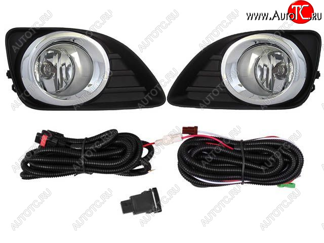 3 899 р. Комплект противотуманных фар (с проводкой, рамкой) BodyParts Toyota Camry XV40 рестайлинг (2009-2011)  с доставкой в г. Пермь