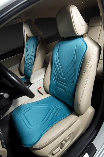 2 579 р. Накидка на сиденье (1 место Афины) ЛЮКС ст АЛЬБИОН Lord Autofashion   (бирюзовый, строчка темно-бирюзовая)  с доставкой в г. Пермь. Увеличить фотографию 4