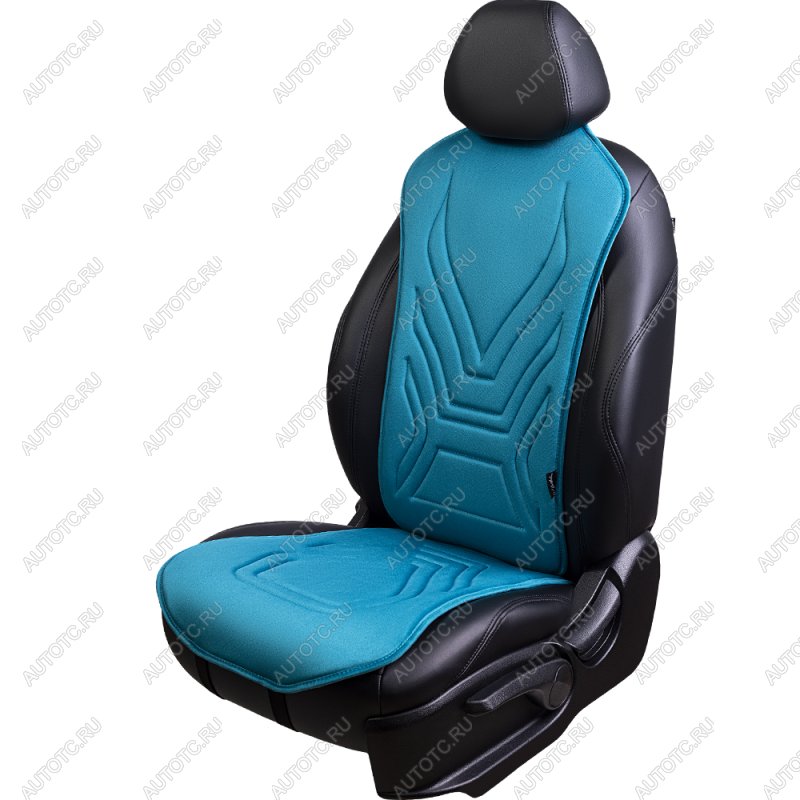 2 579 р. Накидка на сиденье (1 место Афины) ЛЮКС ст АЛЬБИОН Lord Autofashion   (бирюзовый, строчка темно-бирюзовая)  с доставкой в г. Пермь