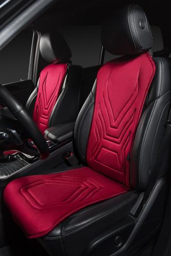 2 579 р. Накидка на сиденье (1 место Афины) ЛЮКС ст АЛЬБИОН Lord Autofashion   (красный, строчка темно-красная)  с доставкой в г. Пермь. Увеличить фотографию 3