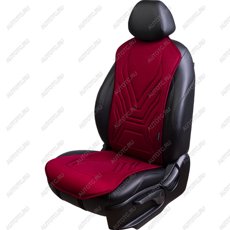 2 579 р. Накидка на сиденье (1 место Афины) ЛЮКС ст АЛЬБИОН Lord Autofashion   (красный, строчка темно-красная)  с доставкой в г. Пермь