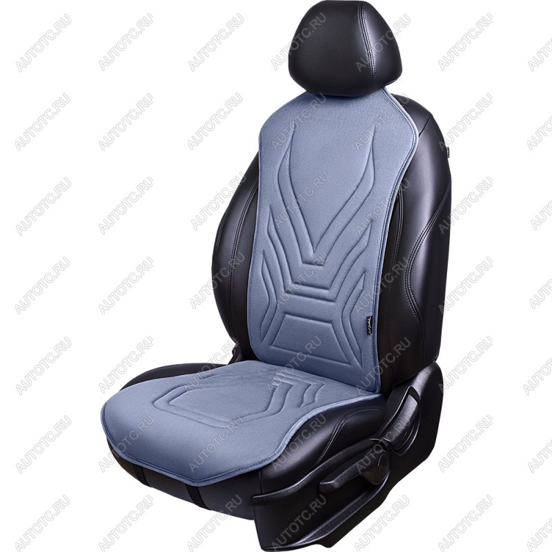 2 579 р. Накидка на сиденье (1 место Афины) ЛЮКС ст АЛЬБИОН Lord Autofashion   (серо-голубой, строчка серо-голубая)  с доставкой в г. Пермь