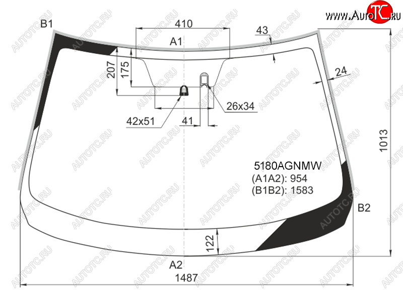 8 499 р. Стекло лобовое (Датчик дождя Молдинг) Mazda 6 12- FUYAO 5180AGNMW  с доставкой в г. Пермь