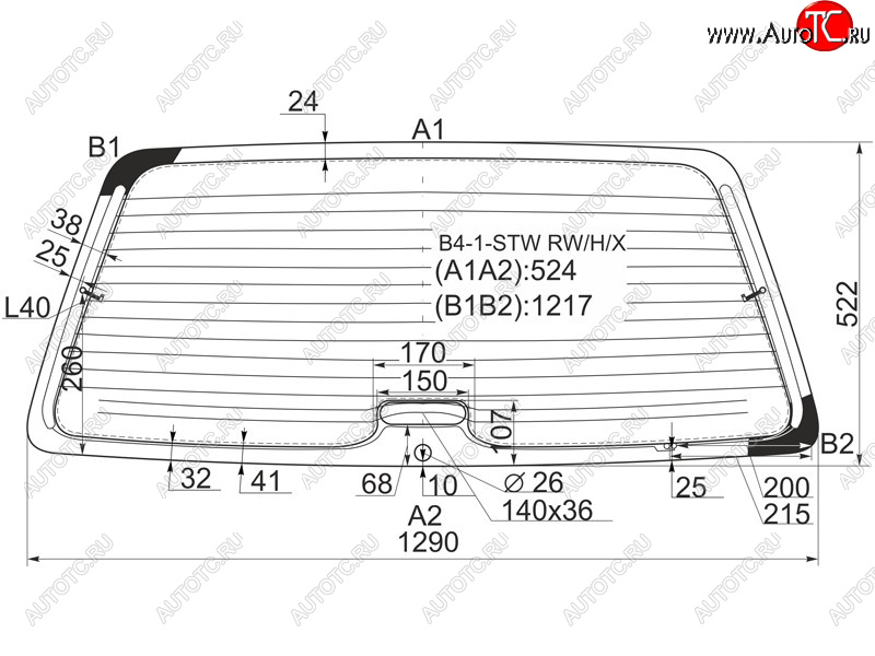 7 549 р. Стекло заднее (Цвет зеленый Обогрев Антенна) Volkswagen Passat 88-97 XYG B4-1-STW RW/H/X  с доставкой в г. Пермь