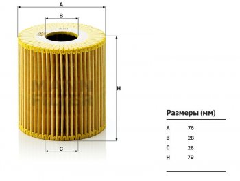 Фильтр масляный B4204TB5244SB5254T2 MANN Volvo S40  MS седан - XC90  C