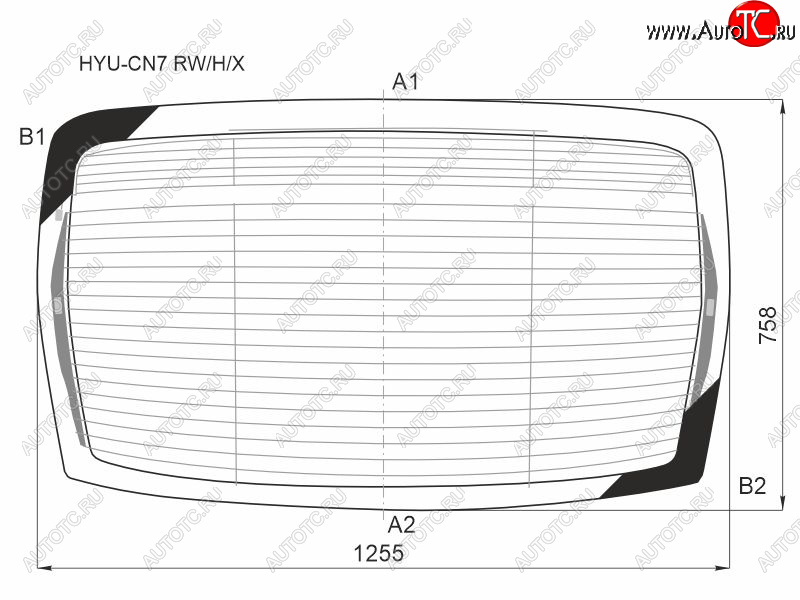 10 999 р. Стекло заднее (Цвет зеленый Обогрев Антенна) Hyundai Elantra 20-23 XYG HYU-CN7 RW/H/X  с доставкой в г. Пермь