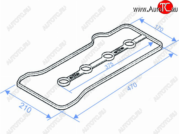 217 р. Прокладка клапанной крышки TOYOTA WISH,PREMIO,OPA 1AZFSE 01- SAT K11213-28041  с доставкой в г. Пермь