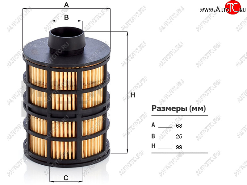 1 539 р. Фильтр топливный FIAT DUCATO 06- CITROEN JUMPER 06- PEUGEOT BOXER 06- MANN PU723X  с доставкой в г. Пермь