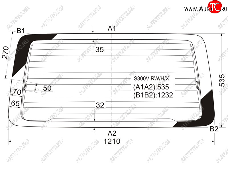 6 599 р. Стекло заднее (Цвет зеленый Обогрев) Daihatsu Atrai 05-21  Hijet 04-21 XYG S300V RW/H/X  с доставкой в г. Пермь