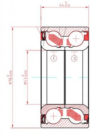 1 349 р. Подшипник передней ступицы HONDA CIVIC FKFDFN 06- SAT ST-44300-SNA-951  с доставкой в г. Пермь. Увеличить фотографию 1