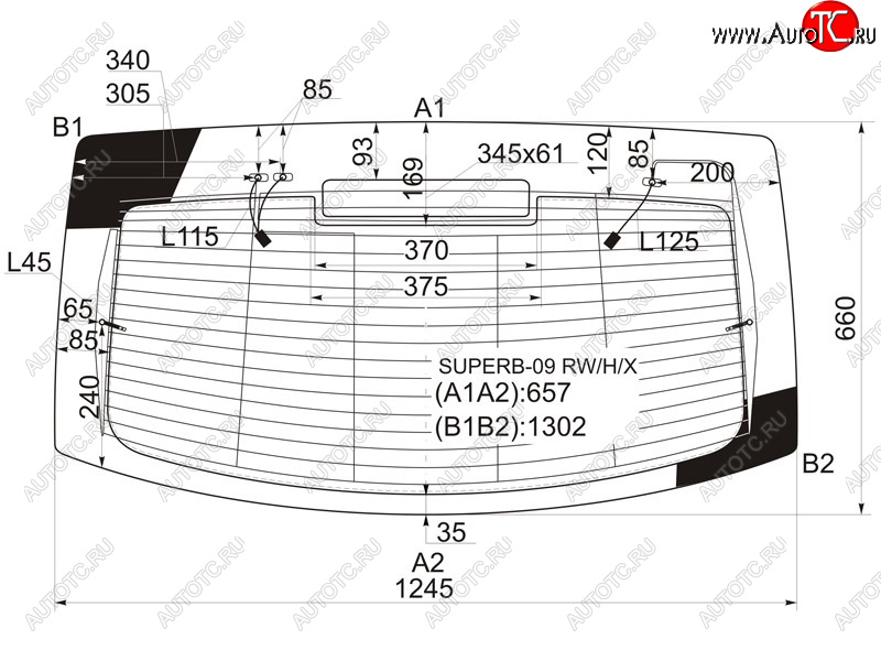11 999 р. Стекло заднее (Цвет зеленый Обогрев Антенна) Skoda Superb 08-15 XYG SUPERB-09 RW/H/X  с доставкой в г. Пермь