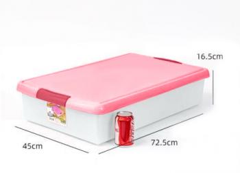 2 869 р. Короб для хранения IRIS THIN BOX 34л, прозрачный-розовый  ug-725p  с доставкой в г. Пермь. Увеличить фотографию 7