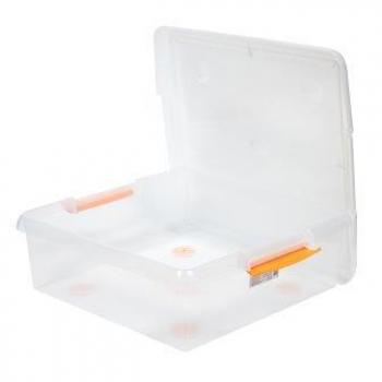 2 929 р. Короб для хранения IRIS THIN BOX 35л, прозрачный  ug-475o  с доставкой в г. Пермь. Увеличить фотографию 2