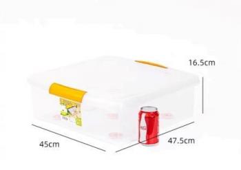 2 929 р. Короб для хранения IRIS THIN BOX 35л, прозрачный  ug-475o  с доставкой в г. Пермь. Увеличить фотографию 3