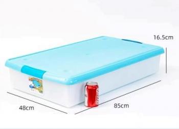 3 969 р. Короб для хранения IRIS THIN BOX 85л, прозрачный-голубой  ug-850b  с доставкой в г. Пермь. Увеличить фотографию 6