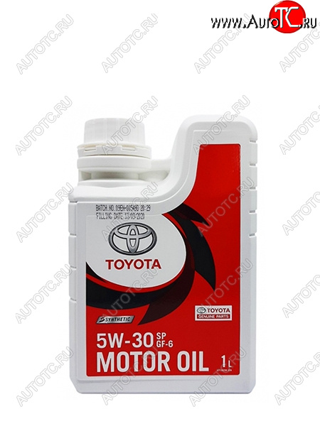 1 059 р. Масло моторное TOYOTA (пластиковая канистра) 5W-30 SPGF-6A 1Л (Синтетика) ОАЭ TOYOTA 08880-84131  с доставкой в г. Пермь