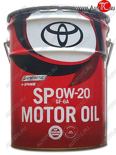 28 599 р. Масло моторное TOYOTA (металлическая канистра) 0W-20 SPGF6-A 20Л (Япония) TOYOTA 08880-13203  с доставкой в г. Пермь