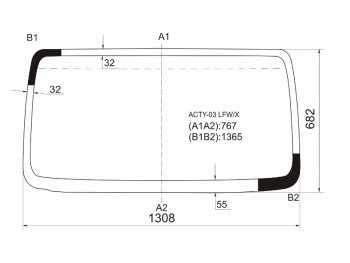 Стекло лобовое Honda Acty 99-18 XYG ACTY-03 LFW/X