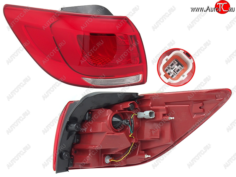 14 899 р. Фонарь задний левый (внешний, LED) SAT  KIA Sportage  3 SL (2014-2016) рестайлинг  с доставкой в г. Пермь