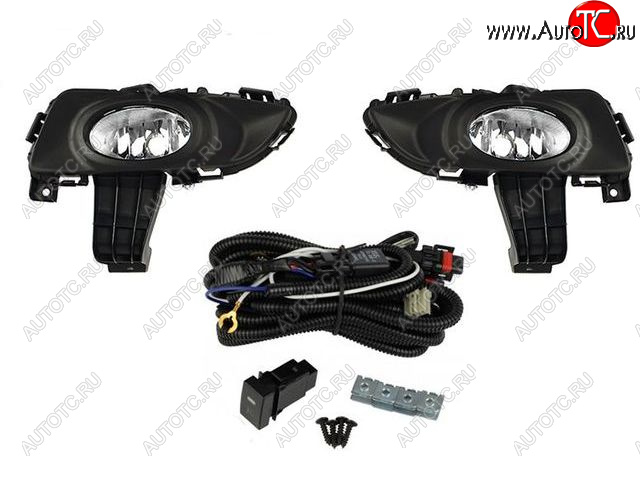 5 199 р. Комплект противотуманных фар (с проводкой, рамкой) BodyParts Mazda 3/Axela BK дорестайлинг седан (2003-2006)  с доставкой в г. Пермь