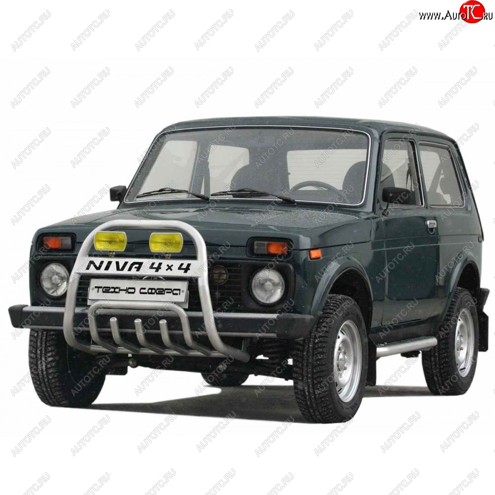 7 299 р. Дуга передняя с защитой d51, Техно Сфера  Лада нива 4х4  2131 (1993-2025) 5 дв. дорестайлинг, Урбан 3 дв. дорестайлинг, Урбан 5 дв. дорестайлинг, 5 дв. 1-ый рестайлинг, Урбан 5 дв. рестайлинг, (Legend) 5 дв. 2-ой рестайлинг  с доставкой в г. Пермь