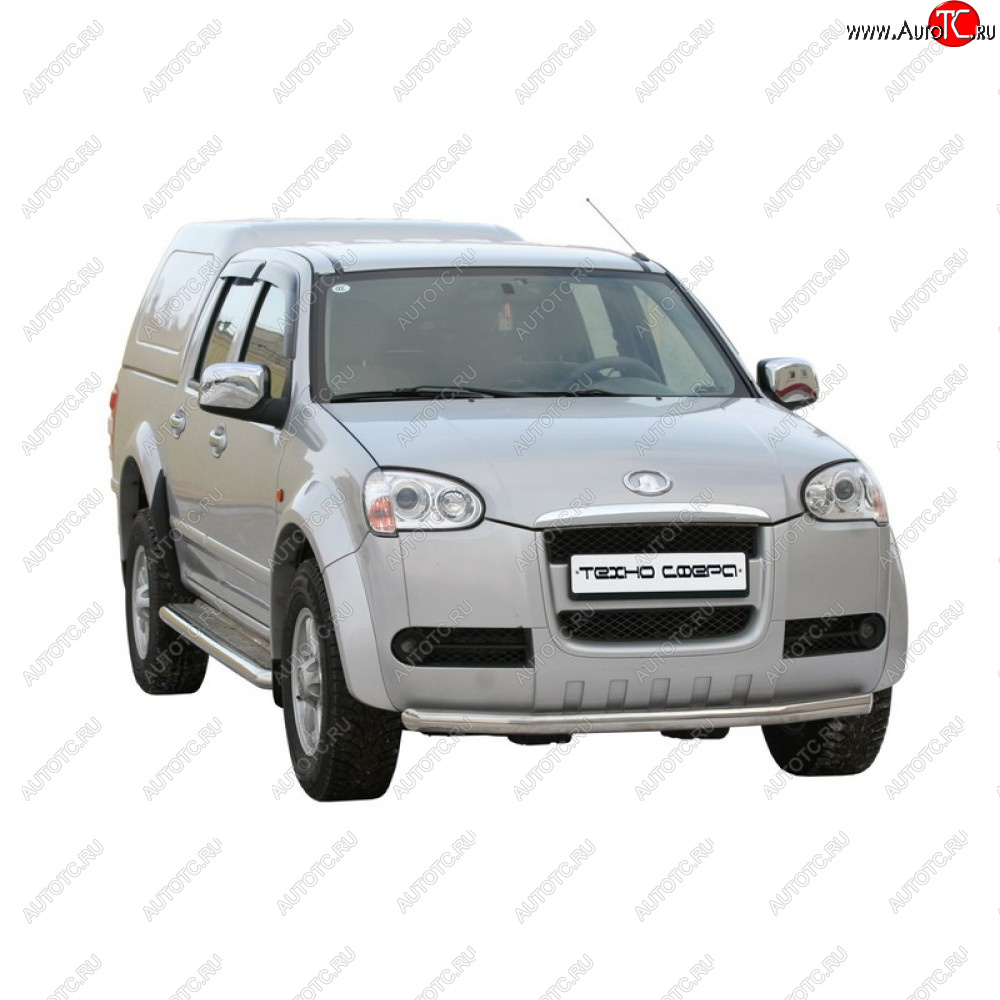 30 999 р. Защита переда труба нержавейка, Техно Сфера  Great Wall Wingle 3 (2005-2011) (Нержавейка)  с доставкой в г. Пермь