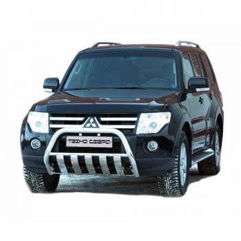 Передок плоский с полимерным покрытием d63.5, Техно Сфера Mitsubishi Pajero ( 4 V90,  4 V80) (2006-2020) дорестайлинг, 1-ый рестайлинг, 3 дв. 1-ый рестайлинг, 2-ой рестайлинг