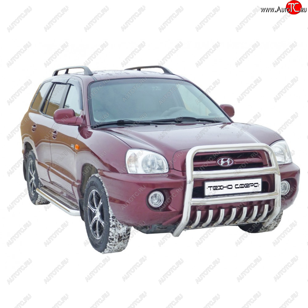 41 999 р. Передок высокий d63.5, Техно Сфера  Hyundai Santa Fe  SM (2000-2012) (Нержавйка)  с доставкой в г. Пермь