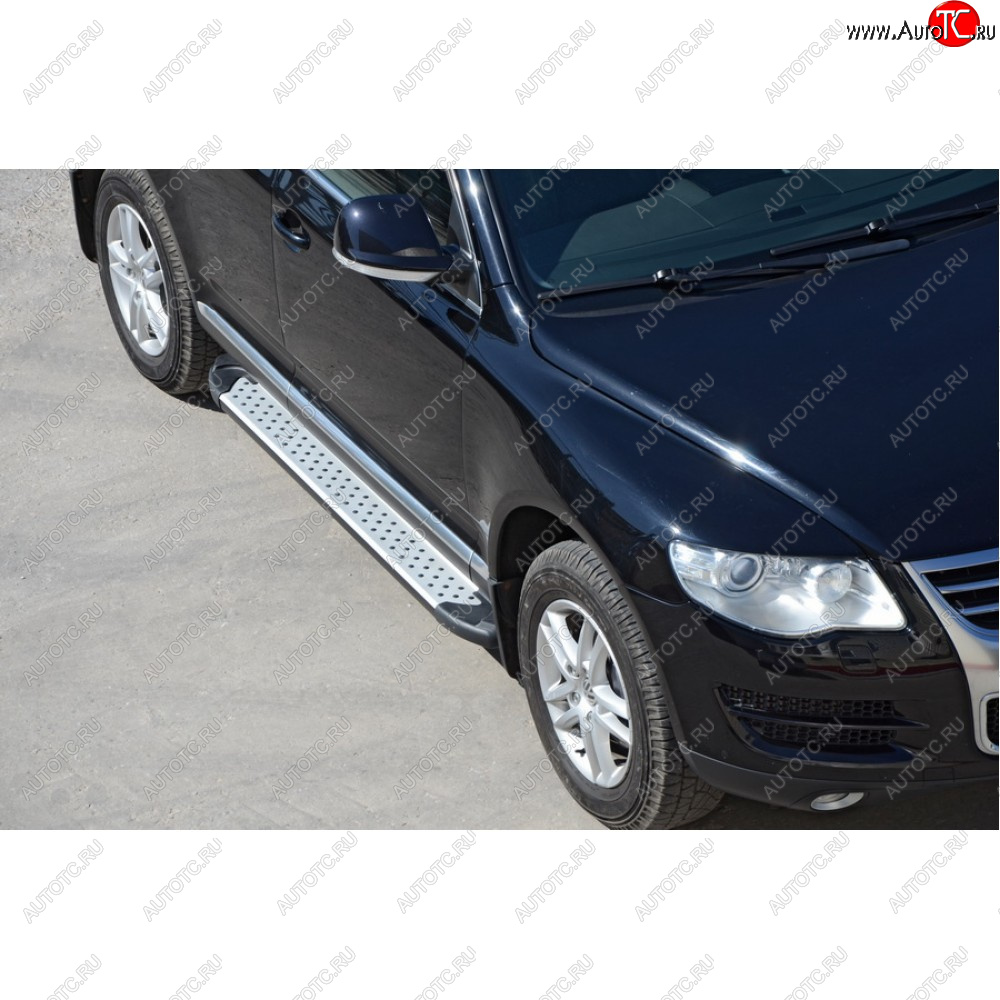 31 999 р. ПОРОГИ «БУМЕР»  АЛЮМИНИЕВЫЕ С РЕЗИНКОЙ    Volkswagen  TOUAREG  1797  с доставкой в г. Пермь