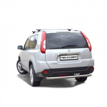 Защита заднего бампера нержавейка d63,5 (Труба),Техно Сфера Nissan X-trail 2 T31 дорестайлинг (2007-2011) (нержавейка)