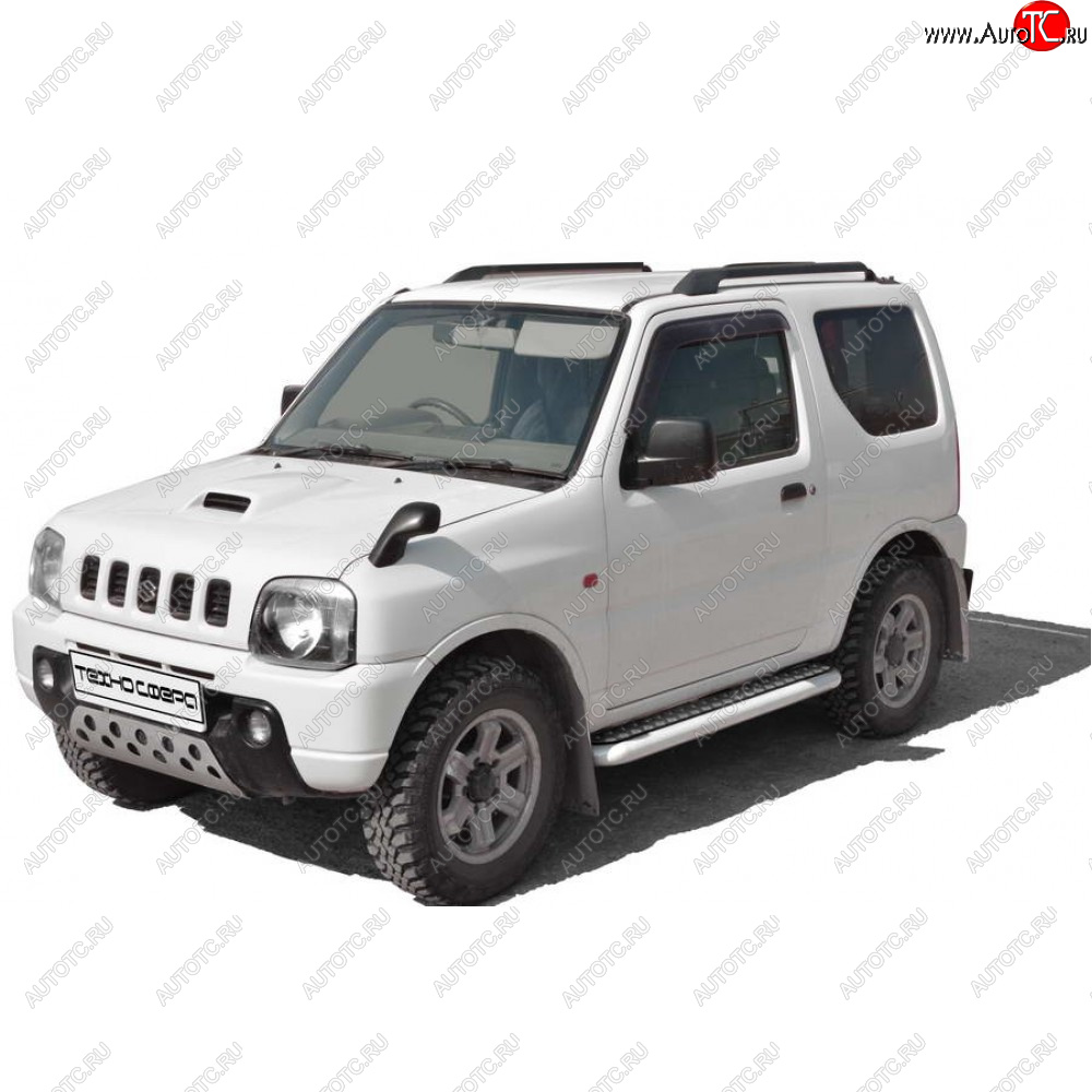 27 899 р. Защита порогов с алюминиевым листом нержавейка d63,5, Техно Сфера  Suzuki Jimny ( JB23/JB43,  JB64) - Jimny Sierra  JB74 (Нержавейка)  с доставкой в г. Пермь