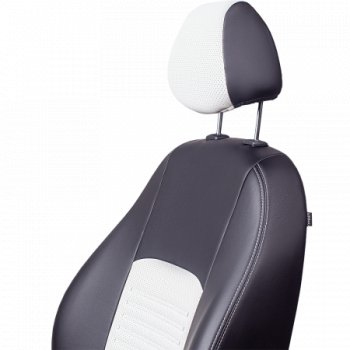 7 299 р. Комплект чехлов для сидений, (РЗСиС 60/40 Илана+Орегон) ТУРИН Lord Autofashion Chevrolet Niva 2123 дорестайлинг (2002-2008) (черный, вставка белая, строчка белая )  с доставкой в г. Пермь. Увеличить фотографию 4