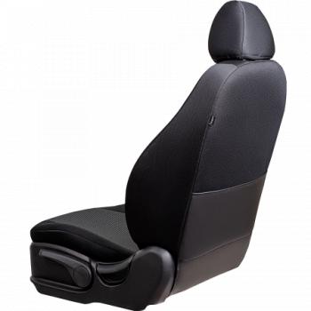 6 649 р. Комплект чехлов для сидений (РЗСиС 40/60 ЗГ Жаккард) Дублин Lord Autofashion Renault Fluence дорестайлинг (2010-2012) (черный, вставка Прямоугольник черная)  с доставкой в г. Пермь. Увеличить фотографию 5