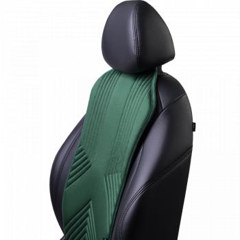 2 579 р. Накидка на сиденье (1 место Афины) ЛЮКС ст ВАН ВЭЙ Lord Autofashion   (зеленый, строчка темно-зеленая)  с доставкой в г. Пермь. Увеличить фотографию 7