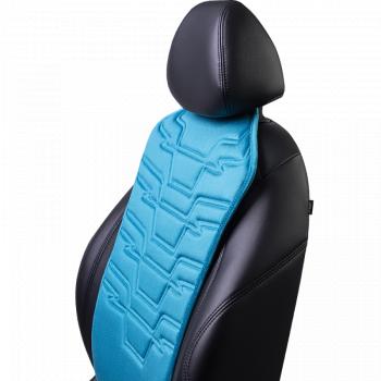 2 579 р. Накидка на сиденье (1 место Афины) ЛЮКС ст ФОРТ Lord Autofashion   (бирюзовый, строчка темно-бирюзовая)  с доставкой в г. Пермь. Увеличить фотографию 5