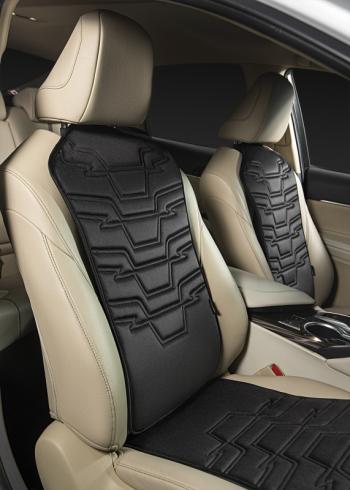 2 579 р. Накидка на сиденье (1 место Афины) ЛЮКС ст ФОРТ Lord Autofashion   (черный, строчка черная)  с доставкой в г. Пермь. Увеличить фотографию 4